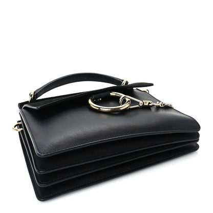 Chloe Suede Calfskin Small Faye Shoulder Bag Black 3 of 8