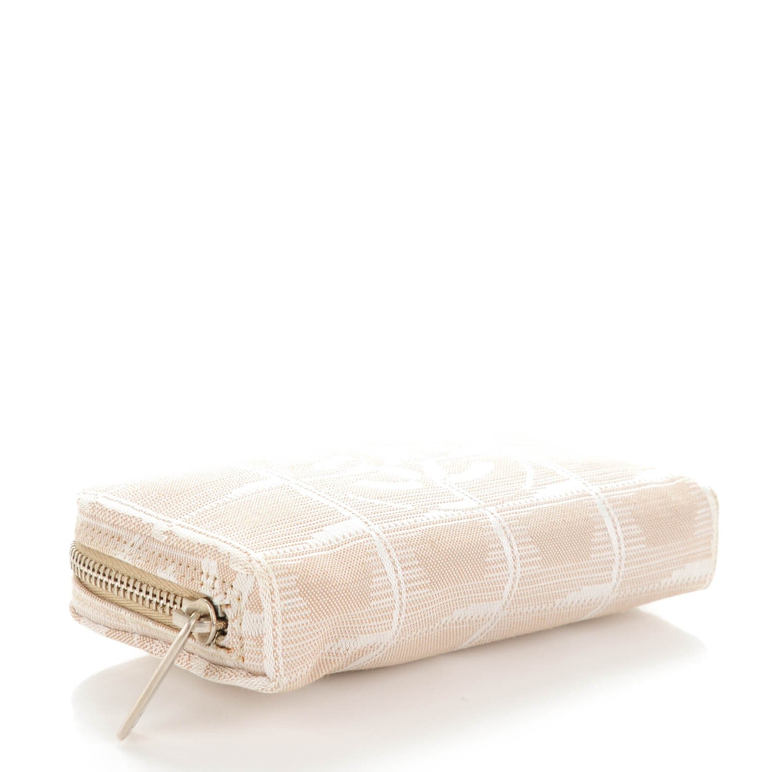 Chanel Nylon Travel Coin Purse Case Beige 4 of 7