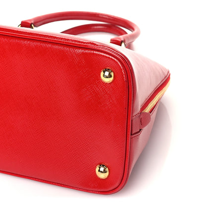 Prada Saffiano Vernice Medium Promenade Tote  Rosso 8 of 8