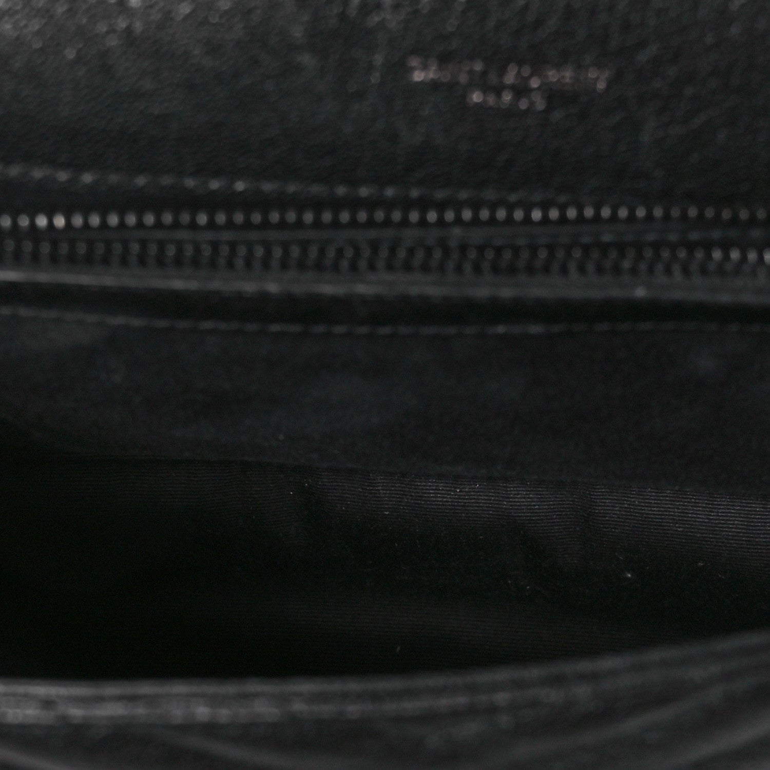 Saint Laurent Sheepskin Matelasse Chevron Monogram Monochrome Medium College Bag Black 5 of 7