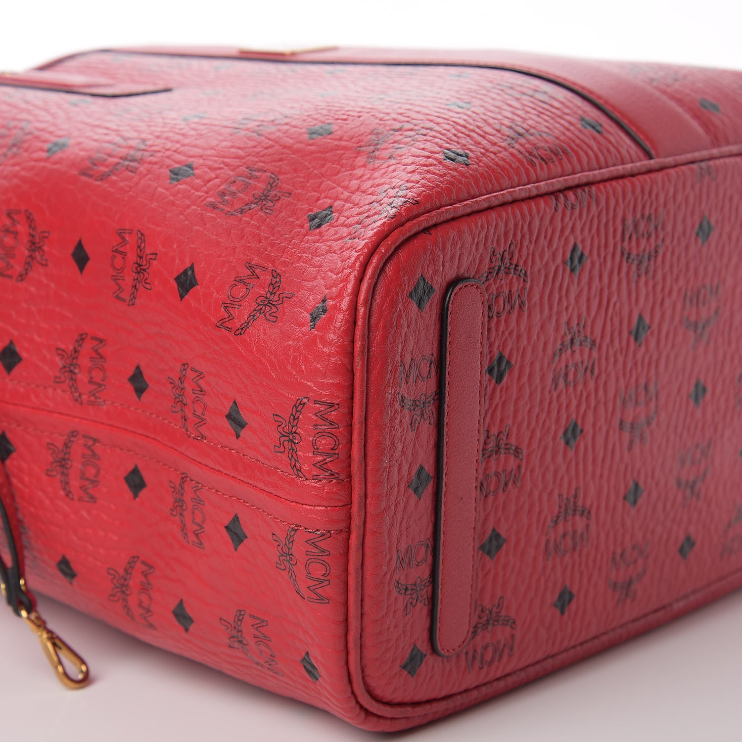 MCM Visetos Medium Liz Reversible Shopper Tote Ruby Red 7 of 14