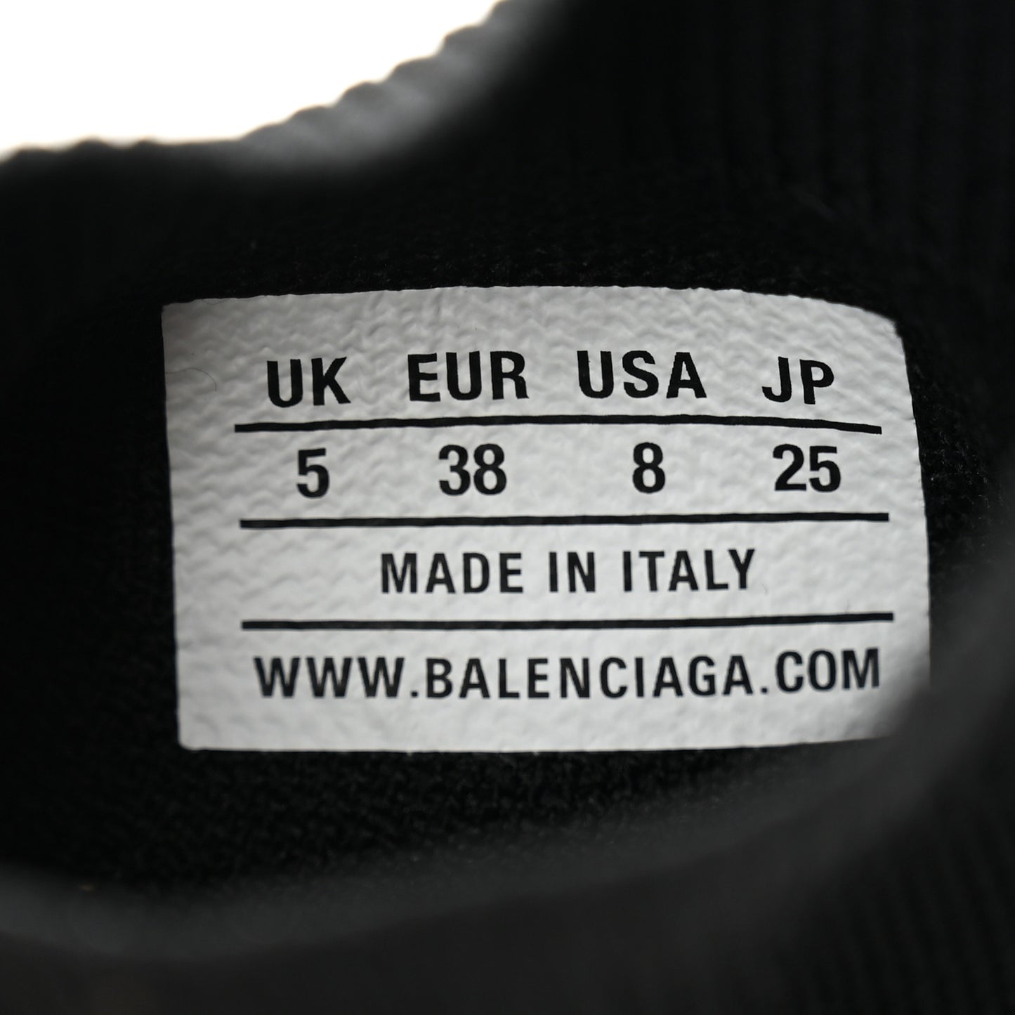 Neoprene Knit Womens Speed Sneakers 38 Black White