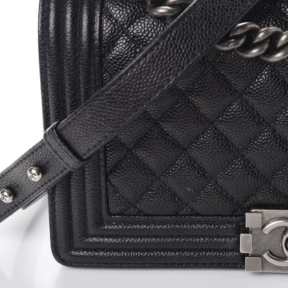 Chanel Caviar Quilted Medium Boy Flap Black 9 of 19