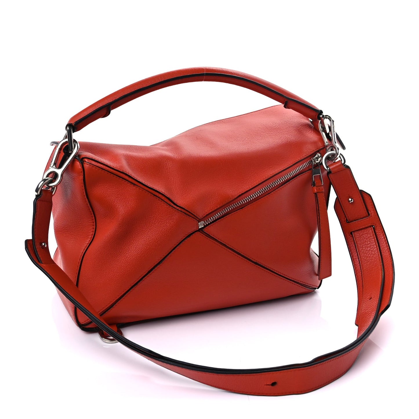 Calfskin Medium Puzzle Bag  Orange