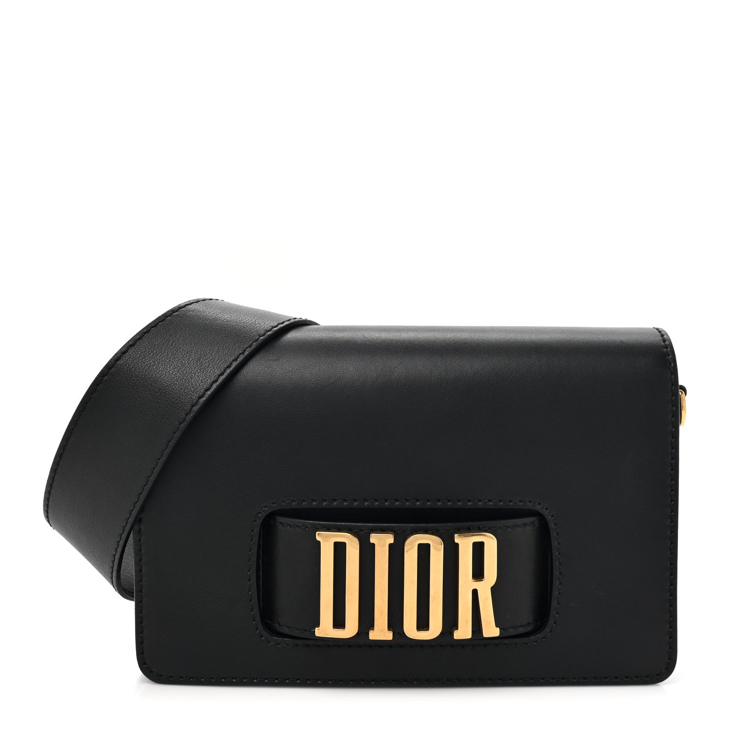 Christian Dior Smooth Calfskin Dio(r)evolution Flap Bag Black 1 of 12