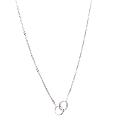 Cartier 18K White Gold Interlocking LOVE Necklace 1 of 8