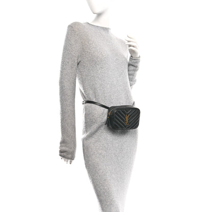 Saint Laurent Calfskin Matelasse Monogram Lou Belt Bag Black 2 of 10