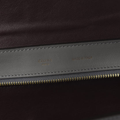 Celine Crocodile Embossed Nubuck Medium Trapeze Grey 8 of 9