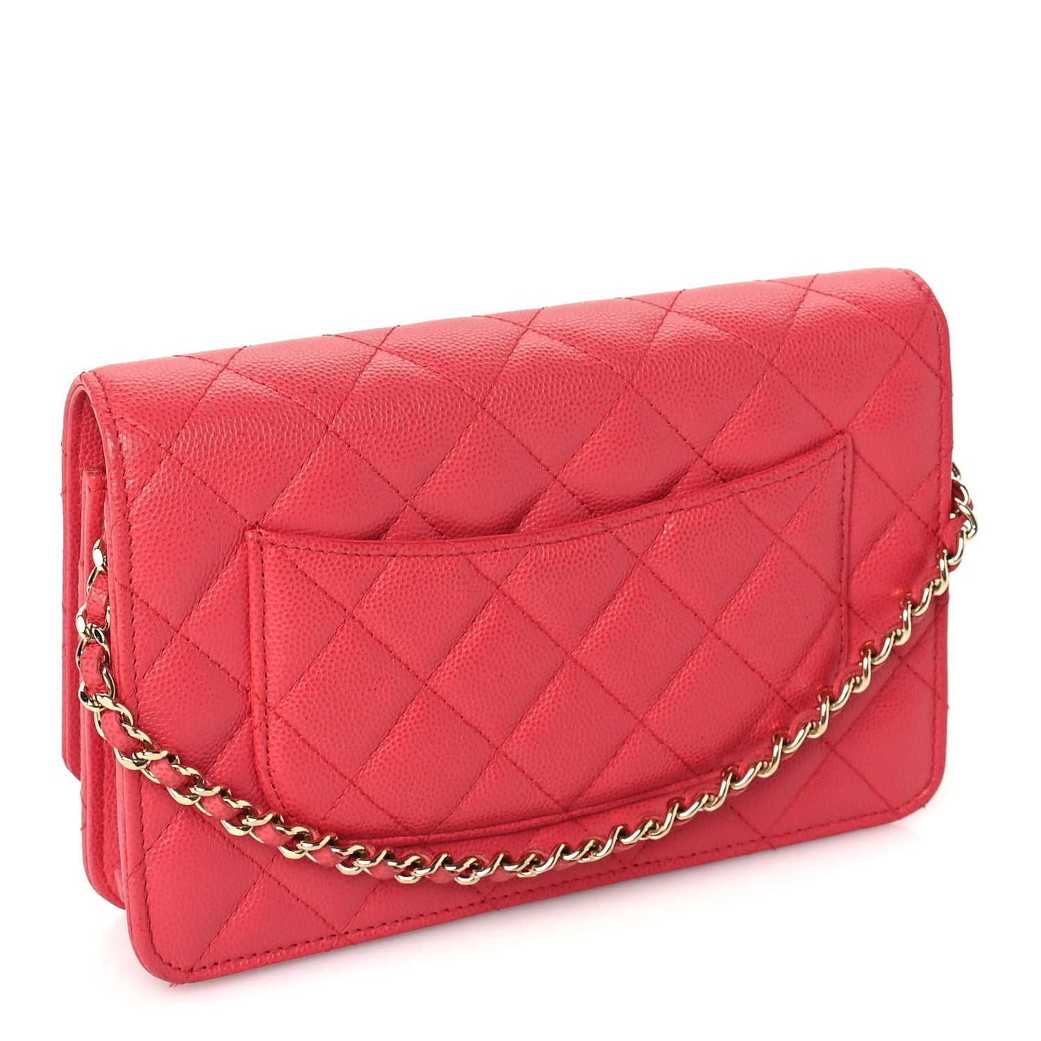 Chanel Caviar Quilted Wallet on Chain WOC  Pink 3 of 10