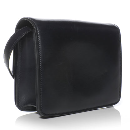 Celine Leather Small Classic Box Flap Bag Navy 3 of 7