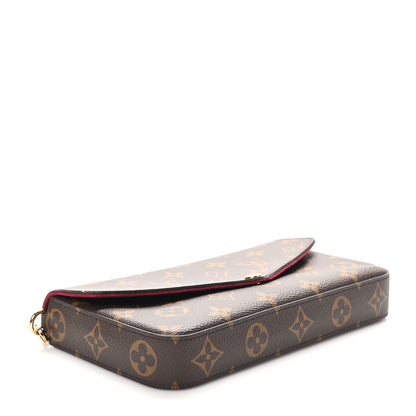 Louis Vuitton Monogram Pochette Felicie Chain Wallet Fuchsia 5 of 7