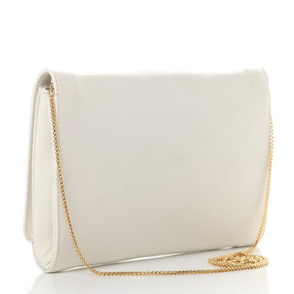 Versace Calfskin Palazzo Chain Evening Bag White 3 of 12