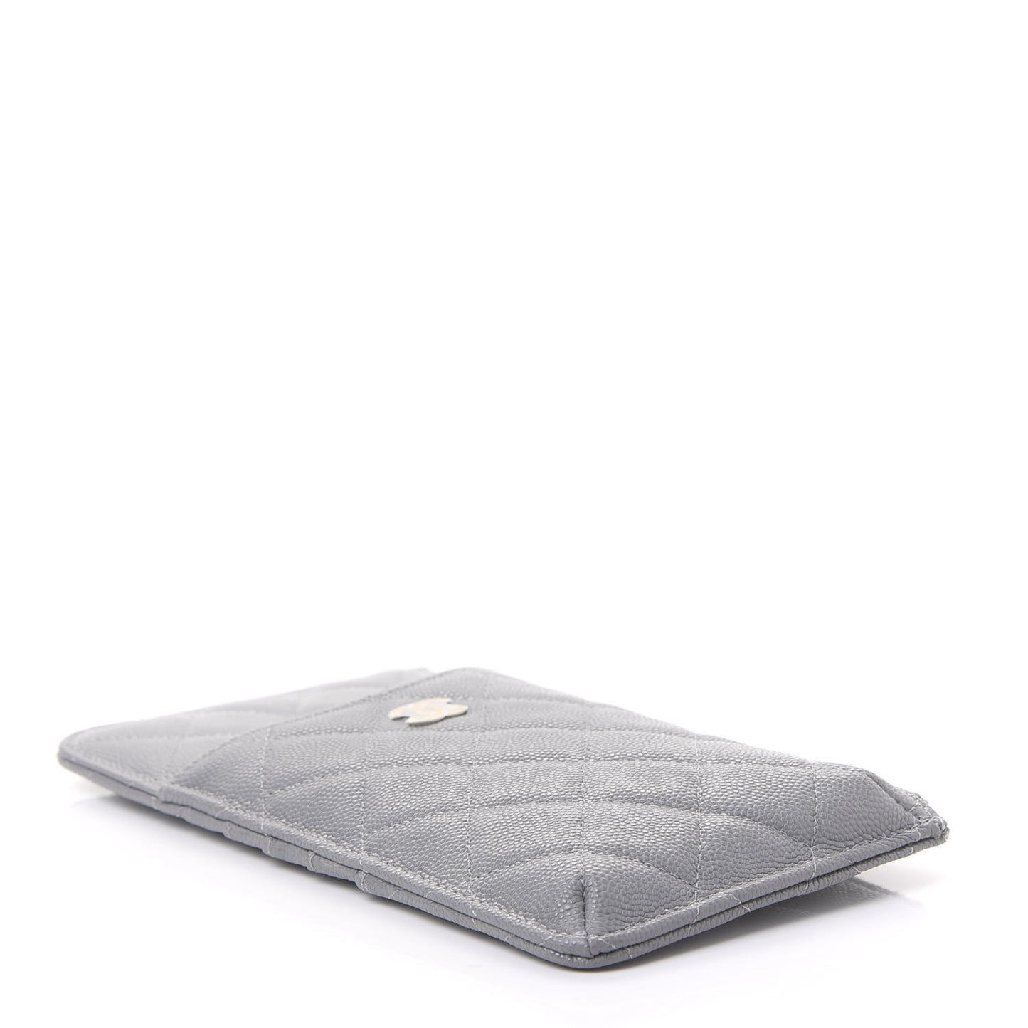 Caviar Quilted Classic iPhone Pouch Grey