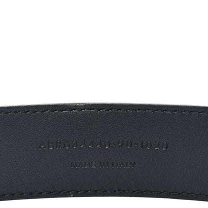 Saint Laurent Suede Calfskin Monogram Square Buckle Belt 90 36 Black 3 of 6