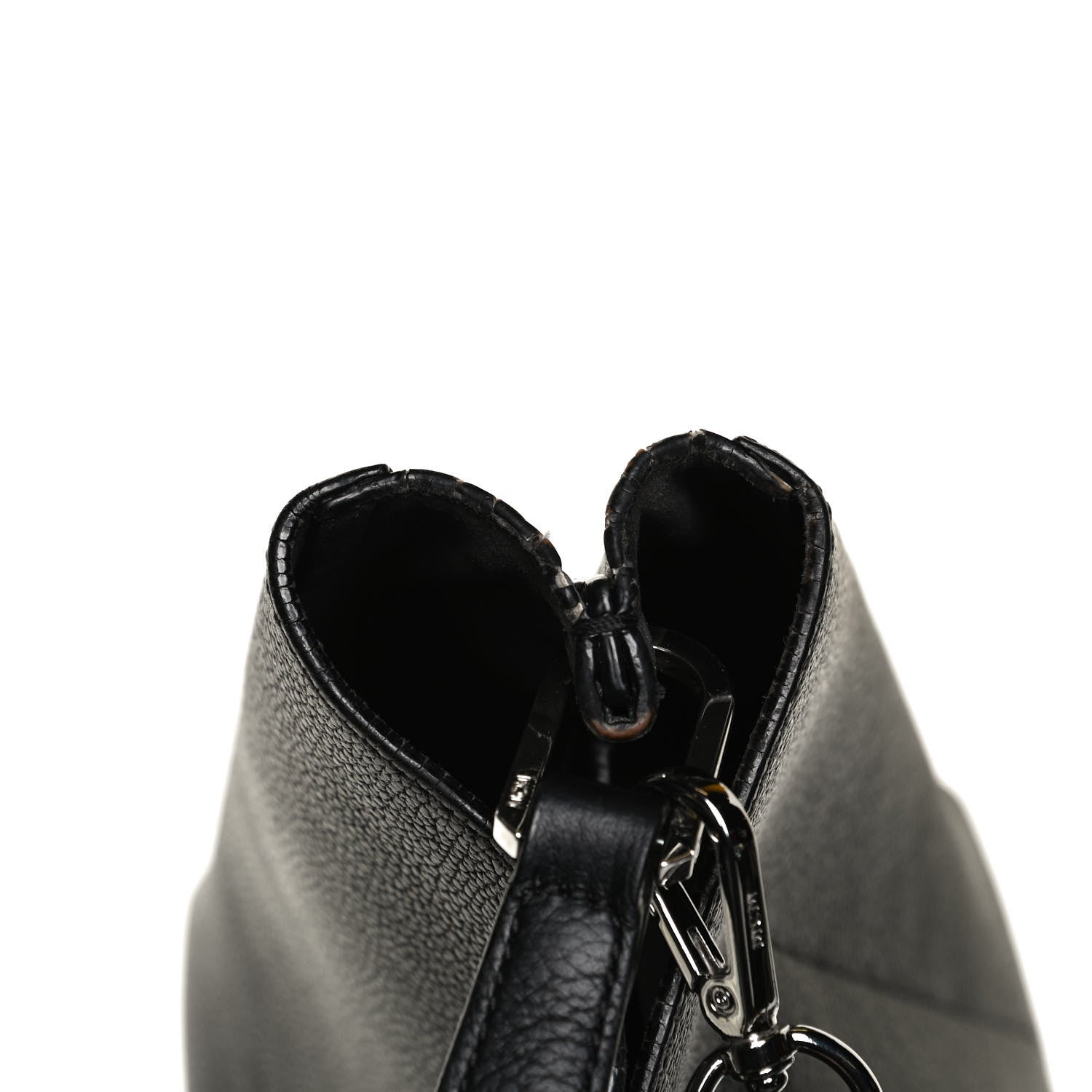 MCM Grained Calfskin Visetos Medium Sarah Hobo Black 11 of 17