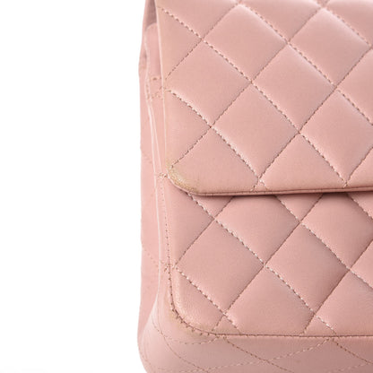 Chanel Lambskin Quilted Medium Double Flap Light Pink 10 of 14