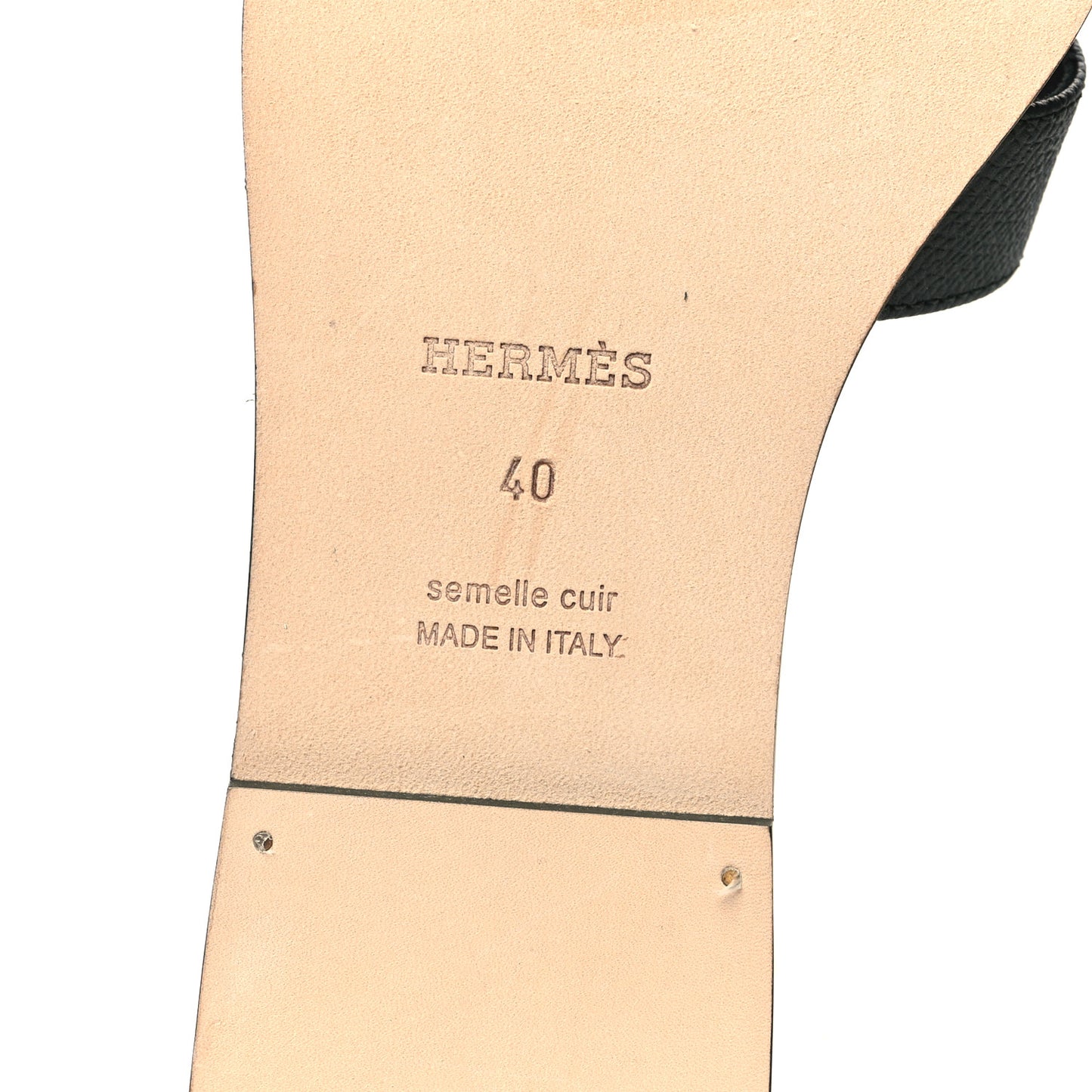 Calfskin Oran Sandals 40 Vert Viride