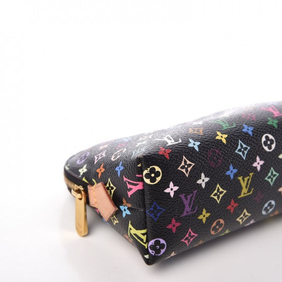 Louis Vuitton Monogram Multicolor Cosmetic Pouch Black Grenade 9 of 10