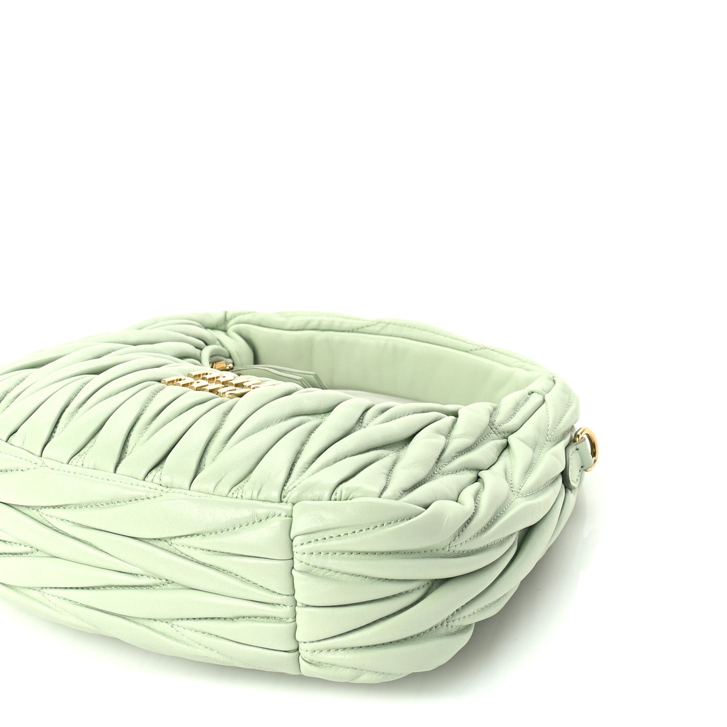 Nappa Matelasse Small Wander Hobo Acqua