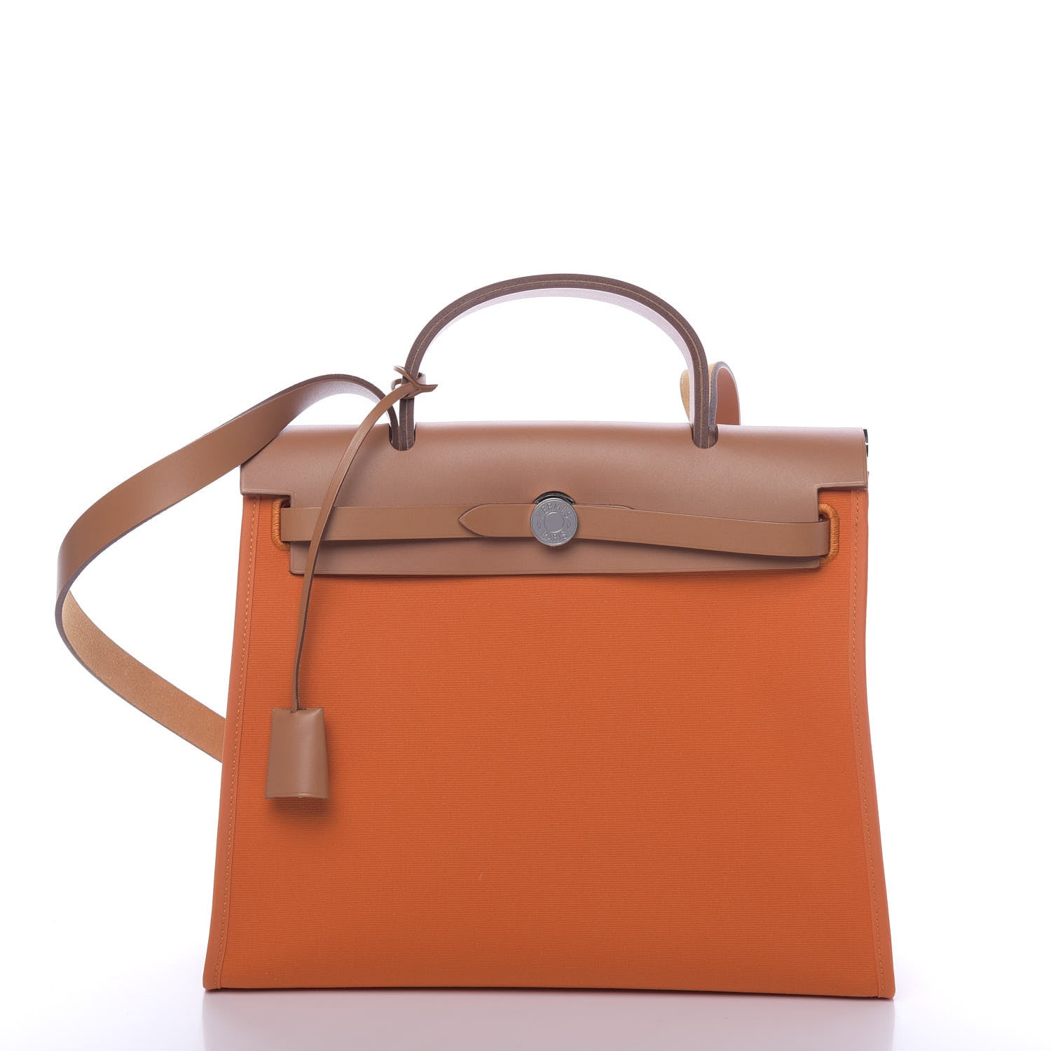 Hermes Vache Hunter Toile Herbag Zip 31 PM Orange 4 of 13