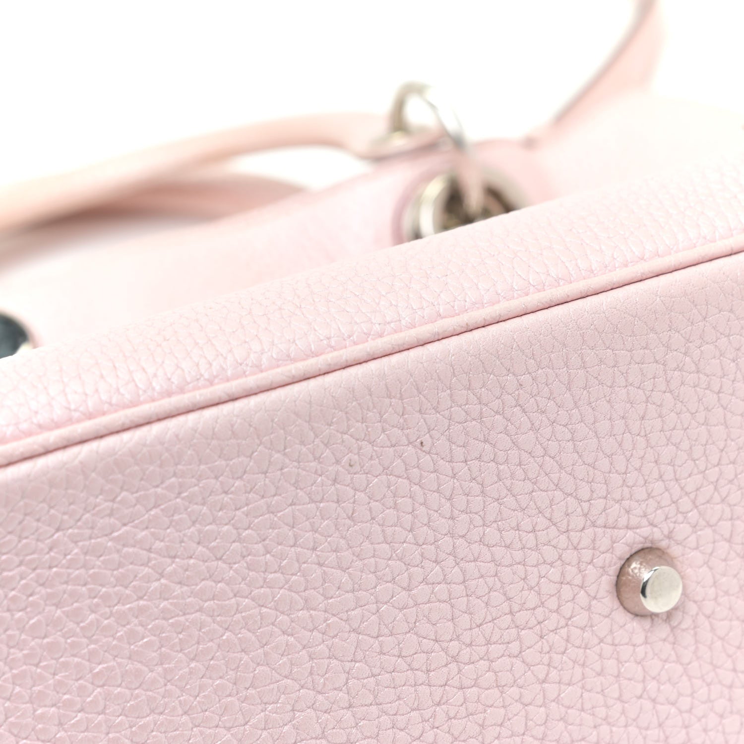 Christian Dior Metallic Bullcalf Medium Diorissimo Tote Pink 11 of 13