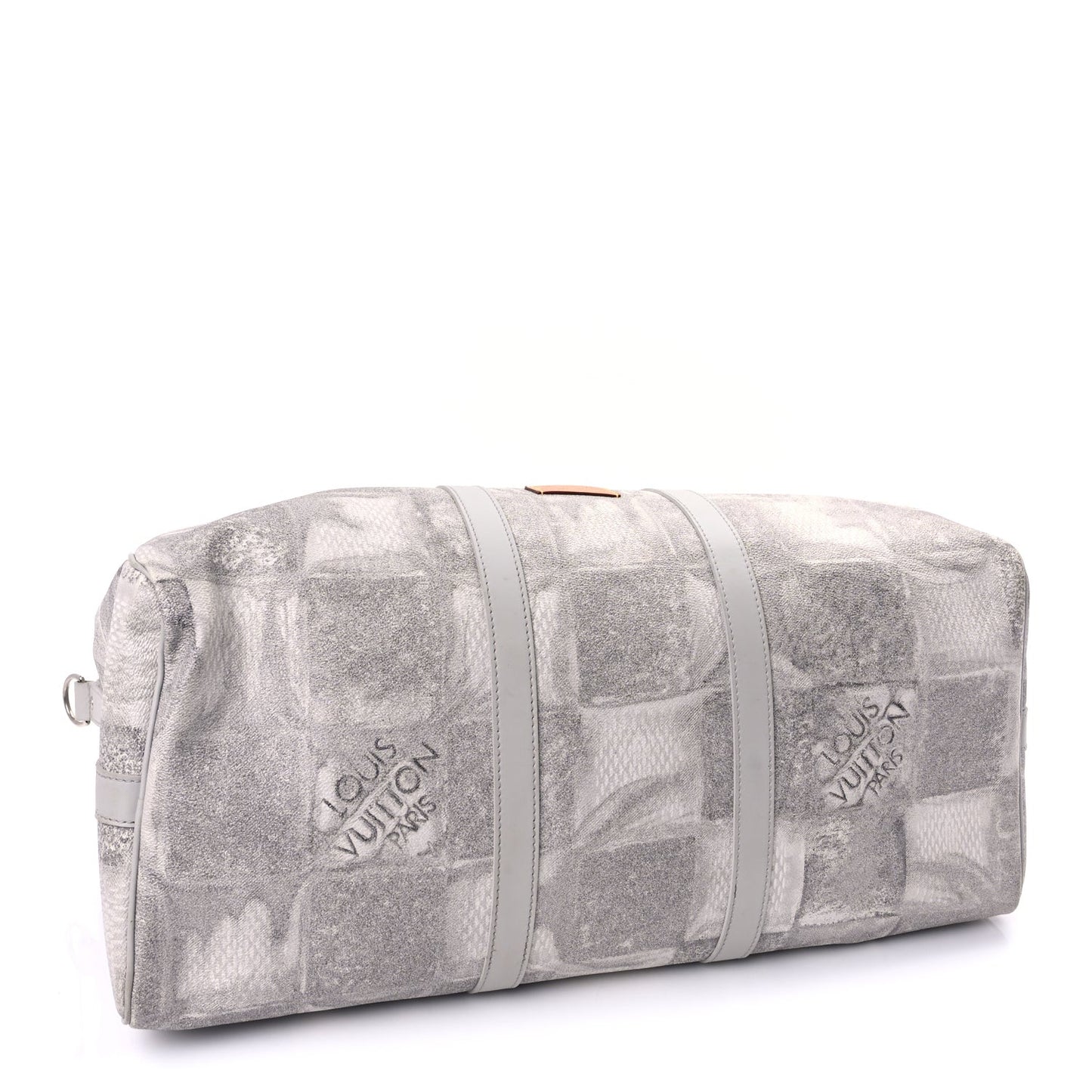 Damier Salt Keepall Bandouliere 50 Stone Grey