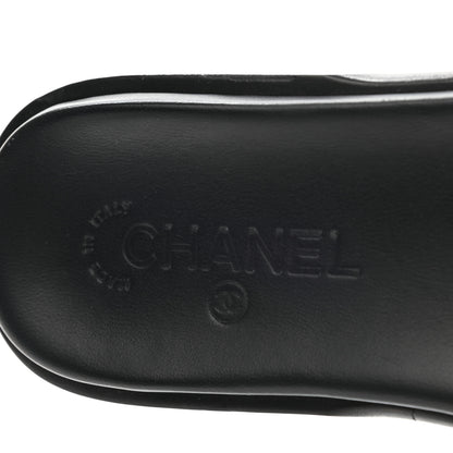 Chanel Patent CC Slide Sandals 38.5 Black 7 of 13