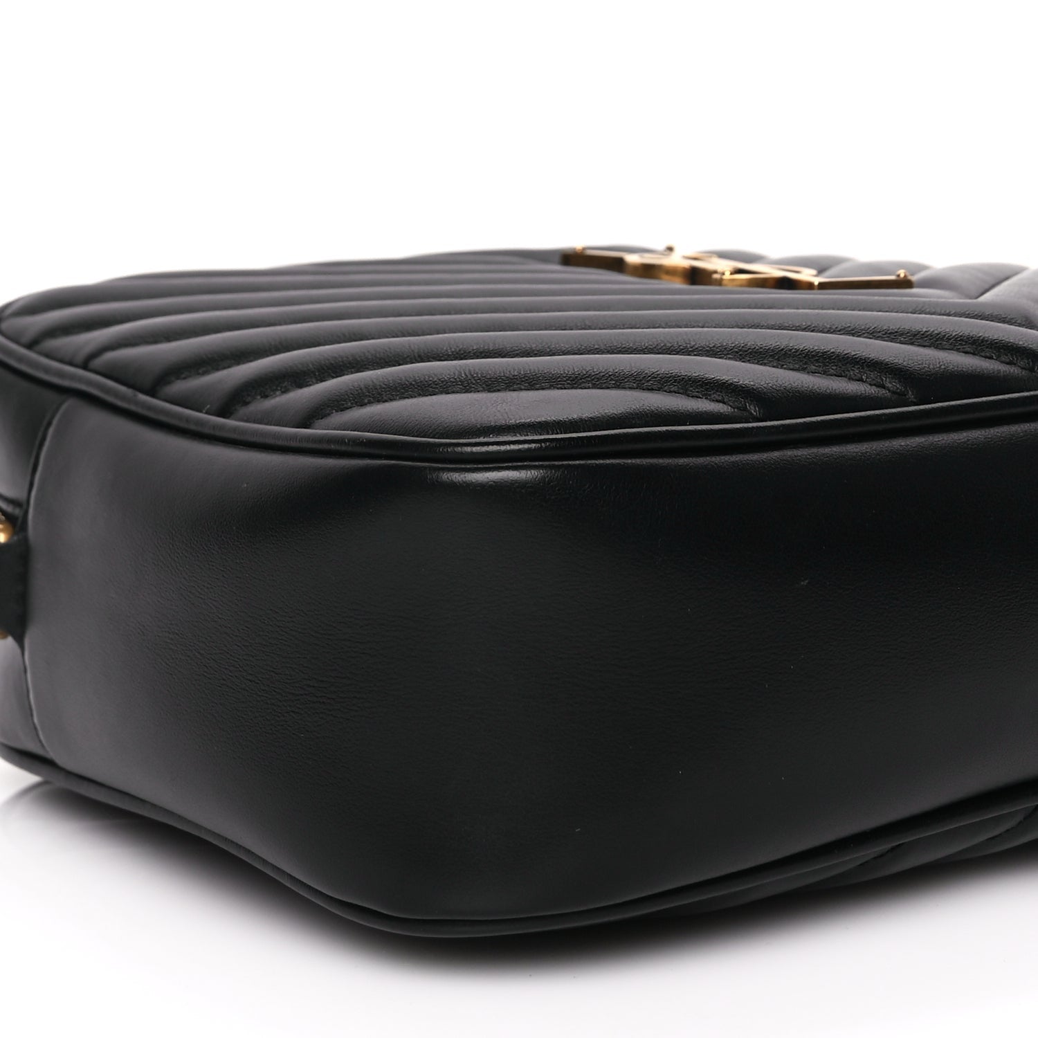 Saint Laurent Calfskin Matelasse Monogram Lou Camera Bag Black 7 of 8