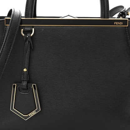 Fendi Vitello Elite Petite 2Jours Tote Black 7 of 13