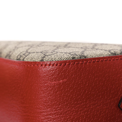 Gucci GG Supreme Monogram Web Neo Vintage Shoulder Bag Beige Red 10 of 10