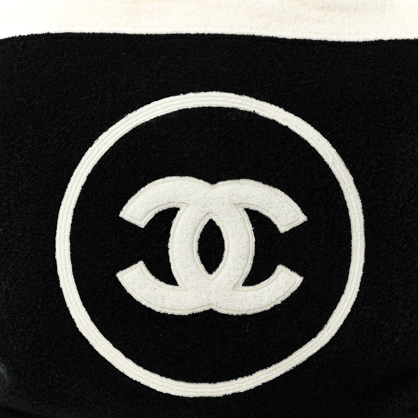 Terry Cotton CC Beach Tote Towel Set Black White