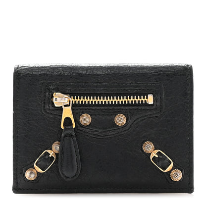 Balenciaga Agneau Giant 12 Gold Card Case Black 1 of 8