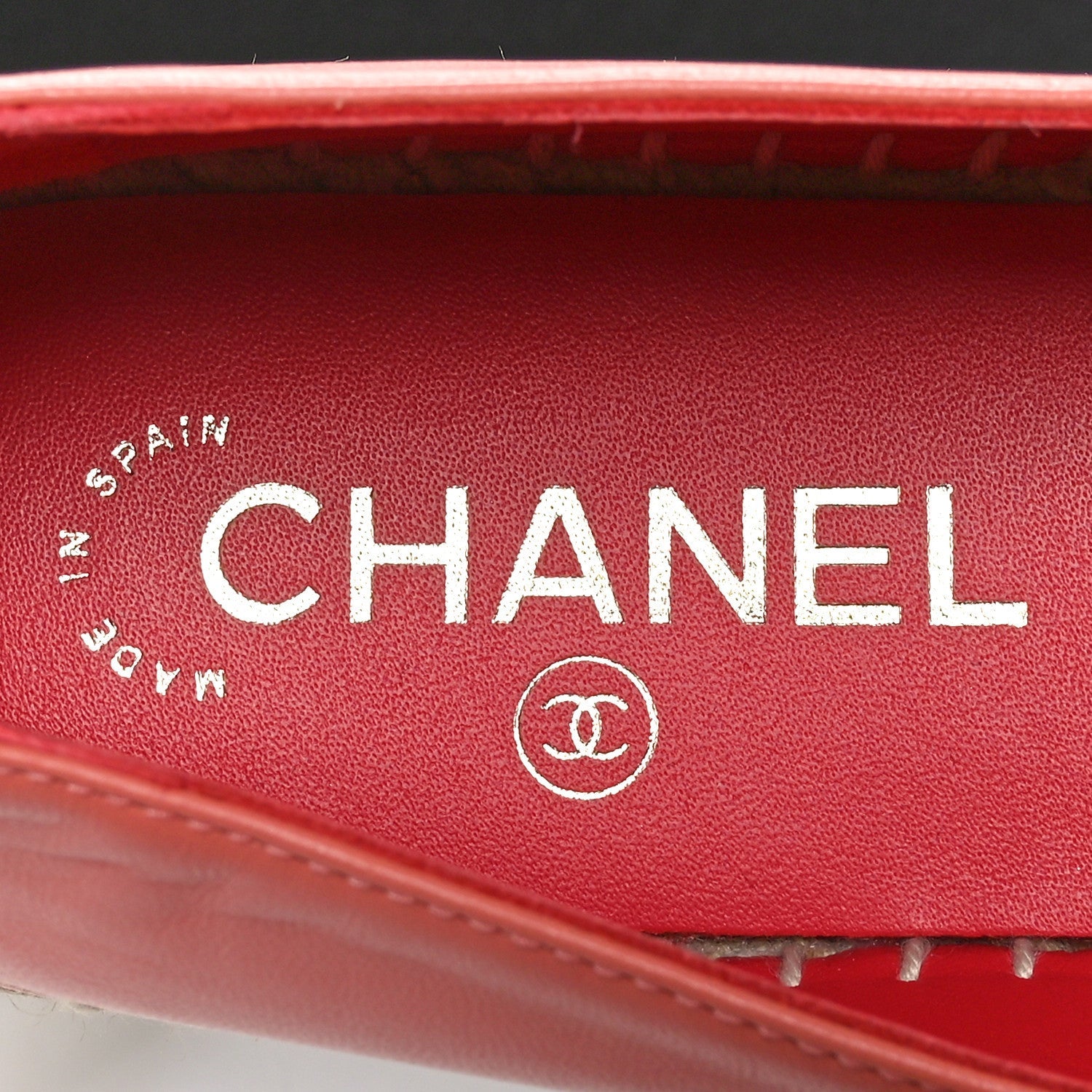 Chanel Lambskin CC Espadrilles 39 Pink Red Black 7 of 7