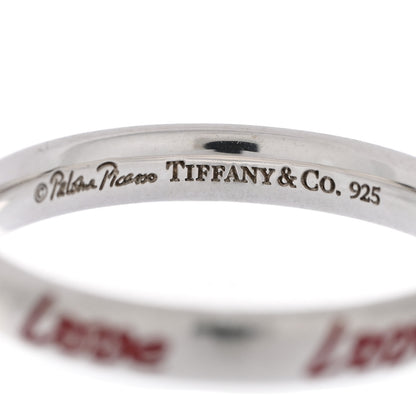 Tiffany Sterling Silver Enamel Paloma Picasso Love Band Ring 54 7 Red 4 of 4