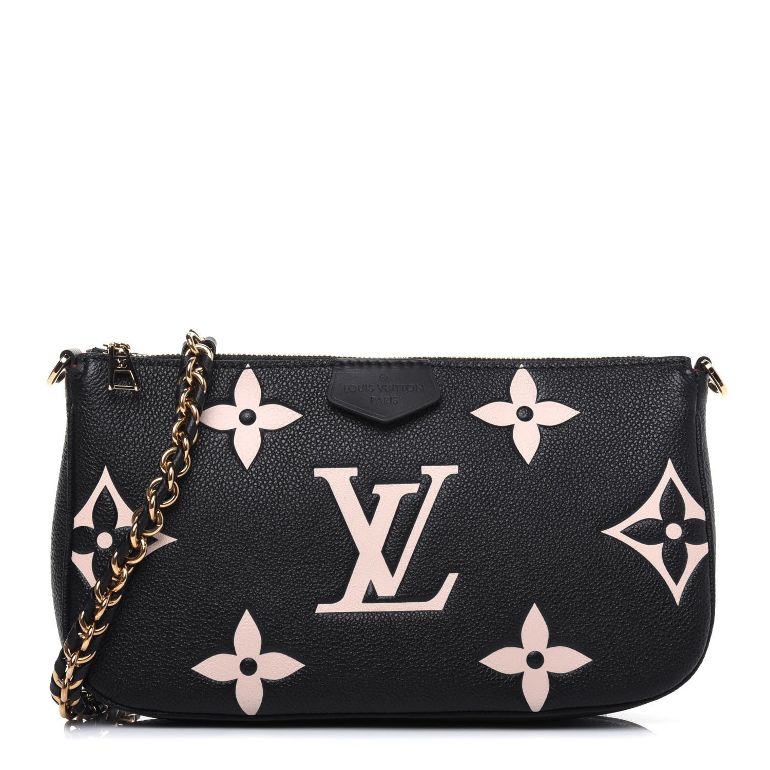 Louis Vuitton Empreinte Monogram Giant Multi Pochette Accessories Large Pochette Black Beige 1 of 10