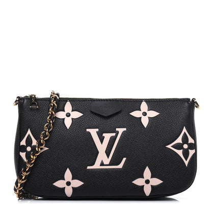 Louis Vuitton Empreinte Monogram Giant Multi Pochette Accessories Large Pochette Black Beige 1 of 10