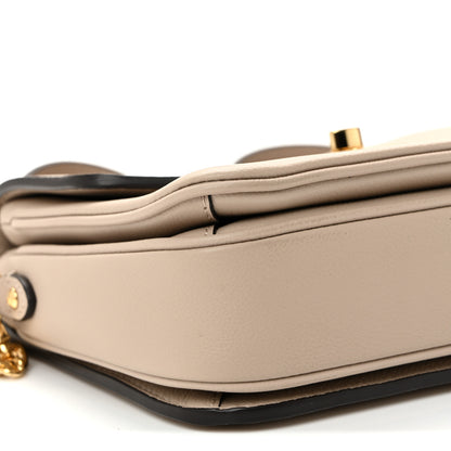Louis Vuitton Grained Calfskin Lockme Oxford Greige 8 of 9