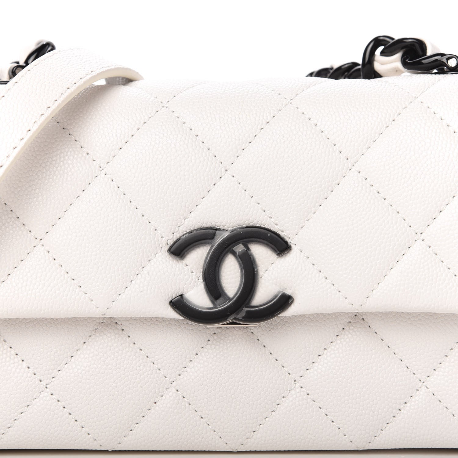 Chanel Caviar Quilted My Everything Small Flap White Black 10 of 11