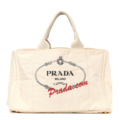 Prada Canapa Logo Tote Grezzo 1 of 12