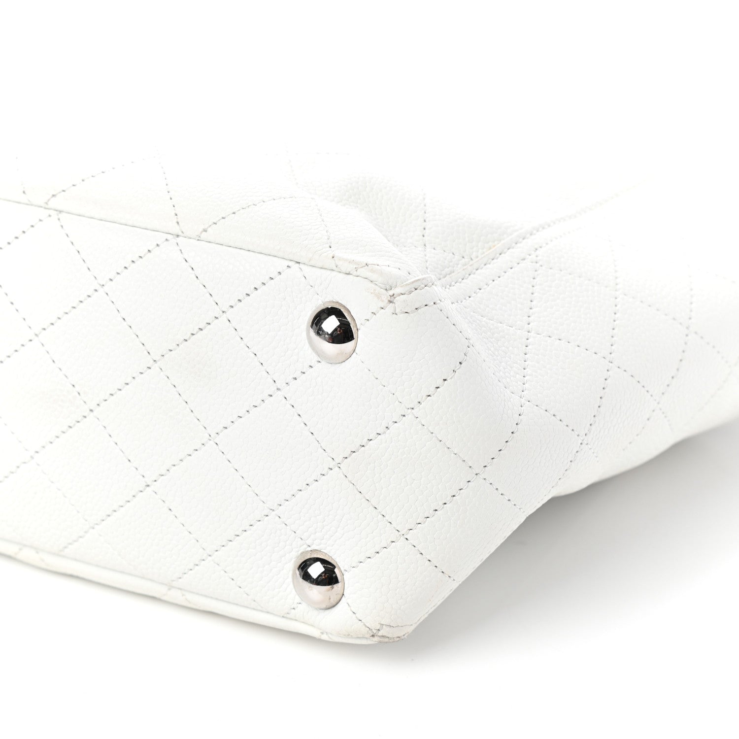 Chanel Caviar Stitched CC Pocket Tote White 19 of 19