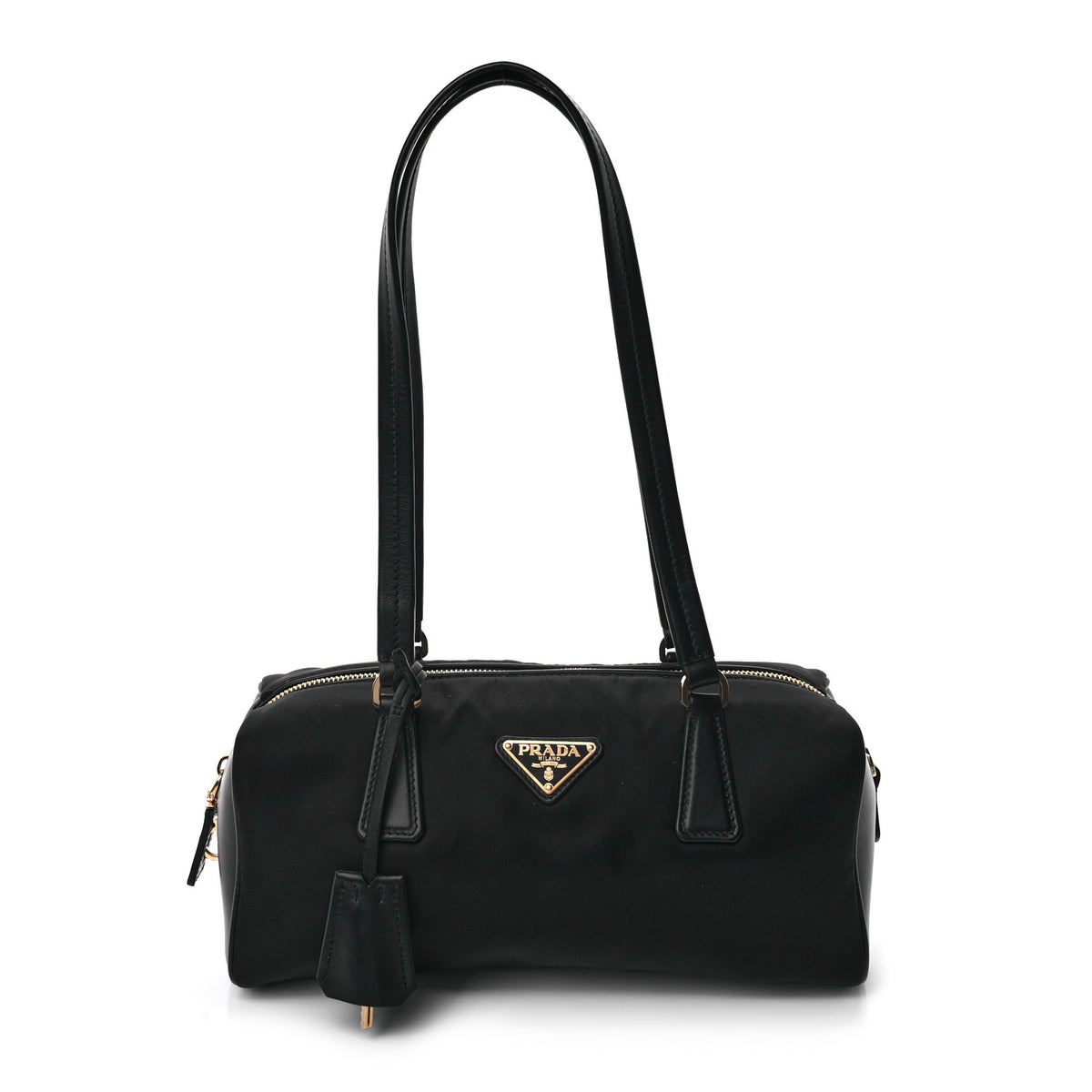Tessuto Vitello Shoulder Bag  Black