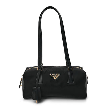 Prada Tessuto Vitello Shoulder Bag  Black 1 of 8
