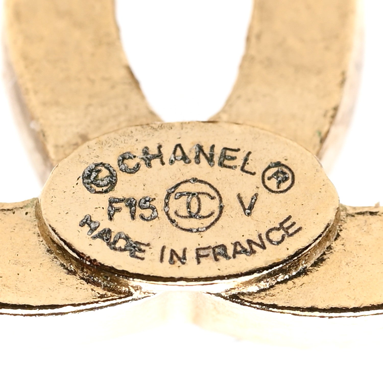 Chanel Crystal CC Earrings Gold 4 of 5