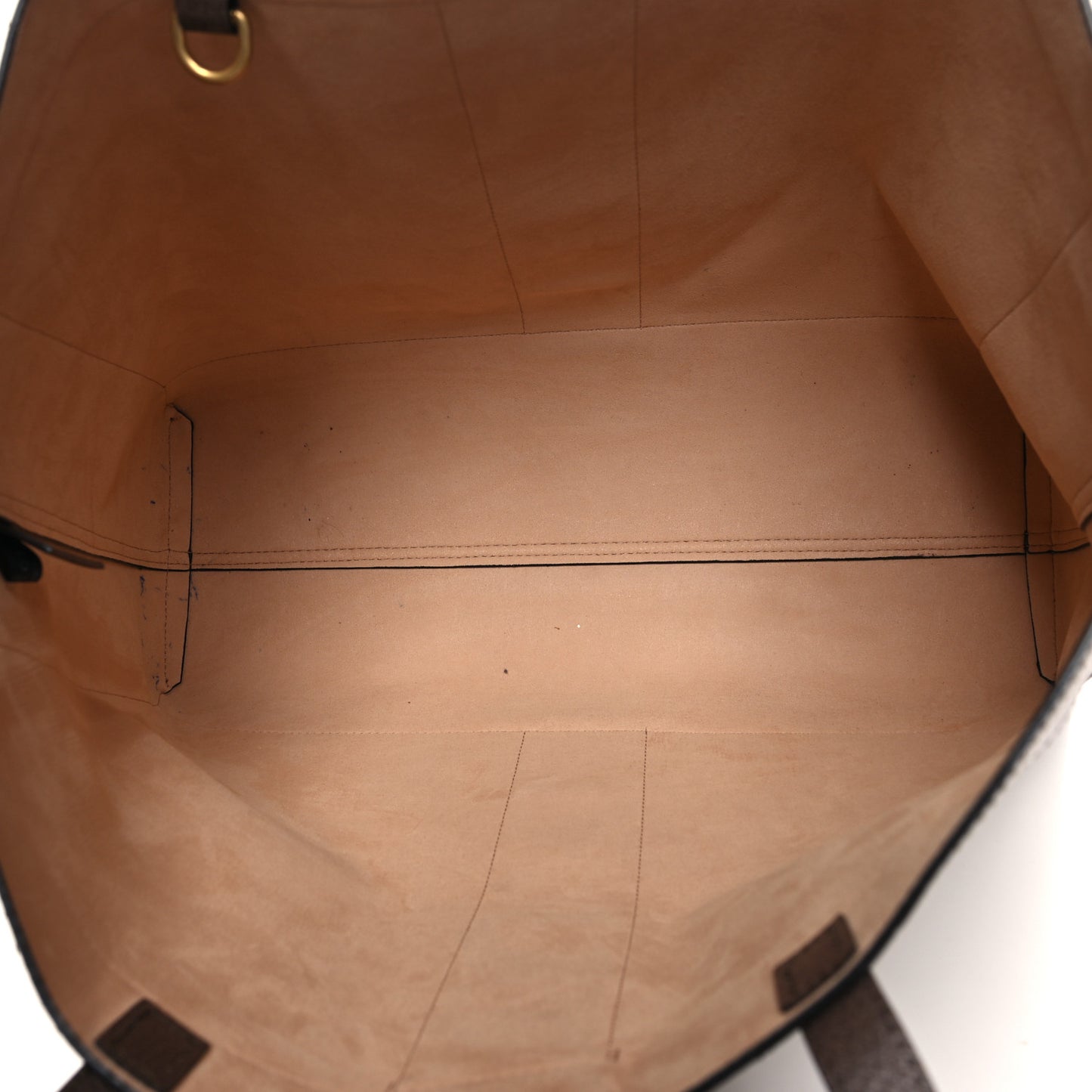 GG Supreme Monogram Web Ophidia Tote Brown