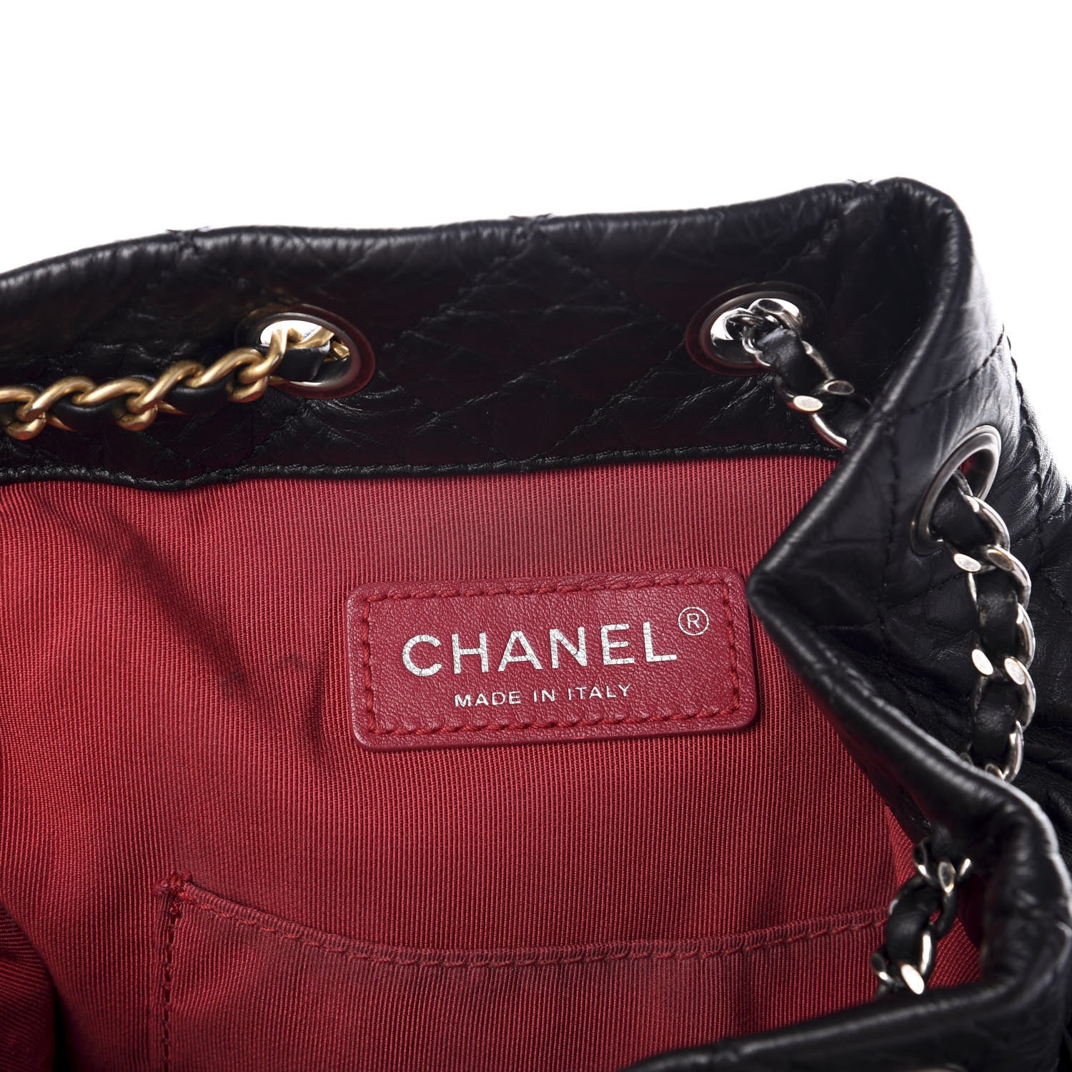 Chanel Aged Calfskin Quilted Gabrielle Backpack Black 5 of 9