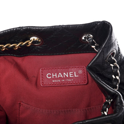 Chanel Aged Calfskin Quilted Gabrielle Backpack Black 5 of 9