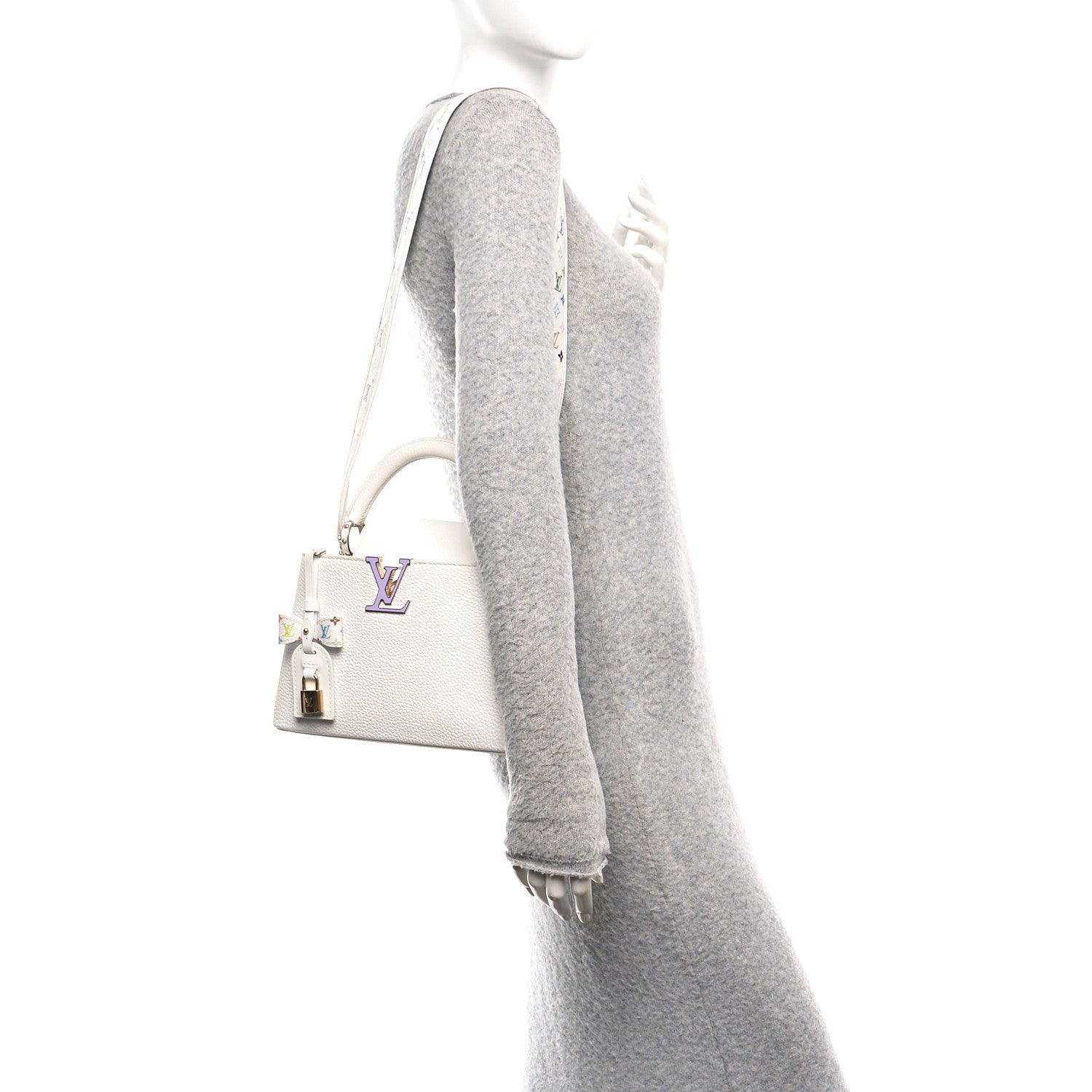 Louis Vuitton LV X TM Taurillon BB Capucines Blanc 2 of 9