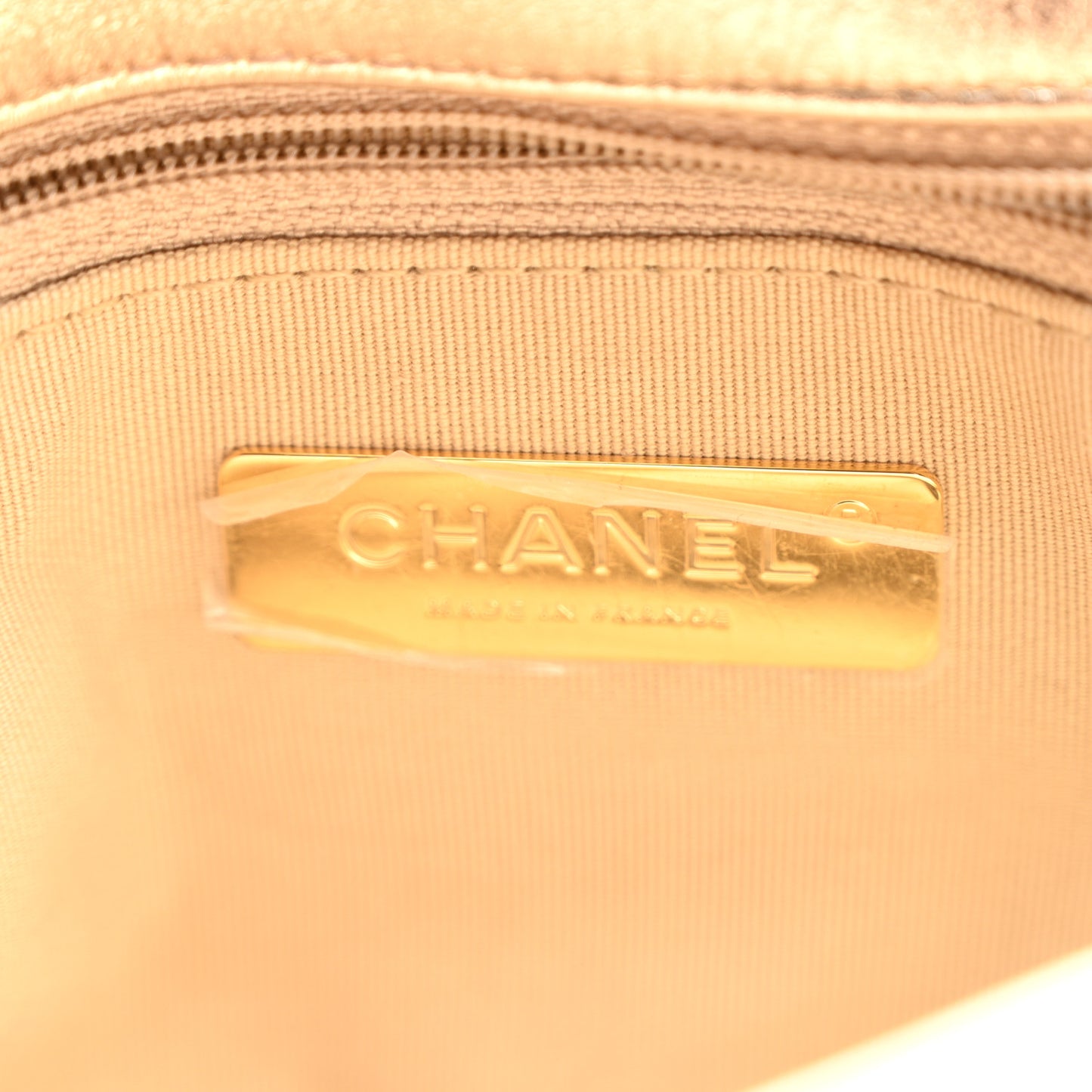 Metallic Lambskin Quilted Medium Chanel 19 Flap Gold