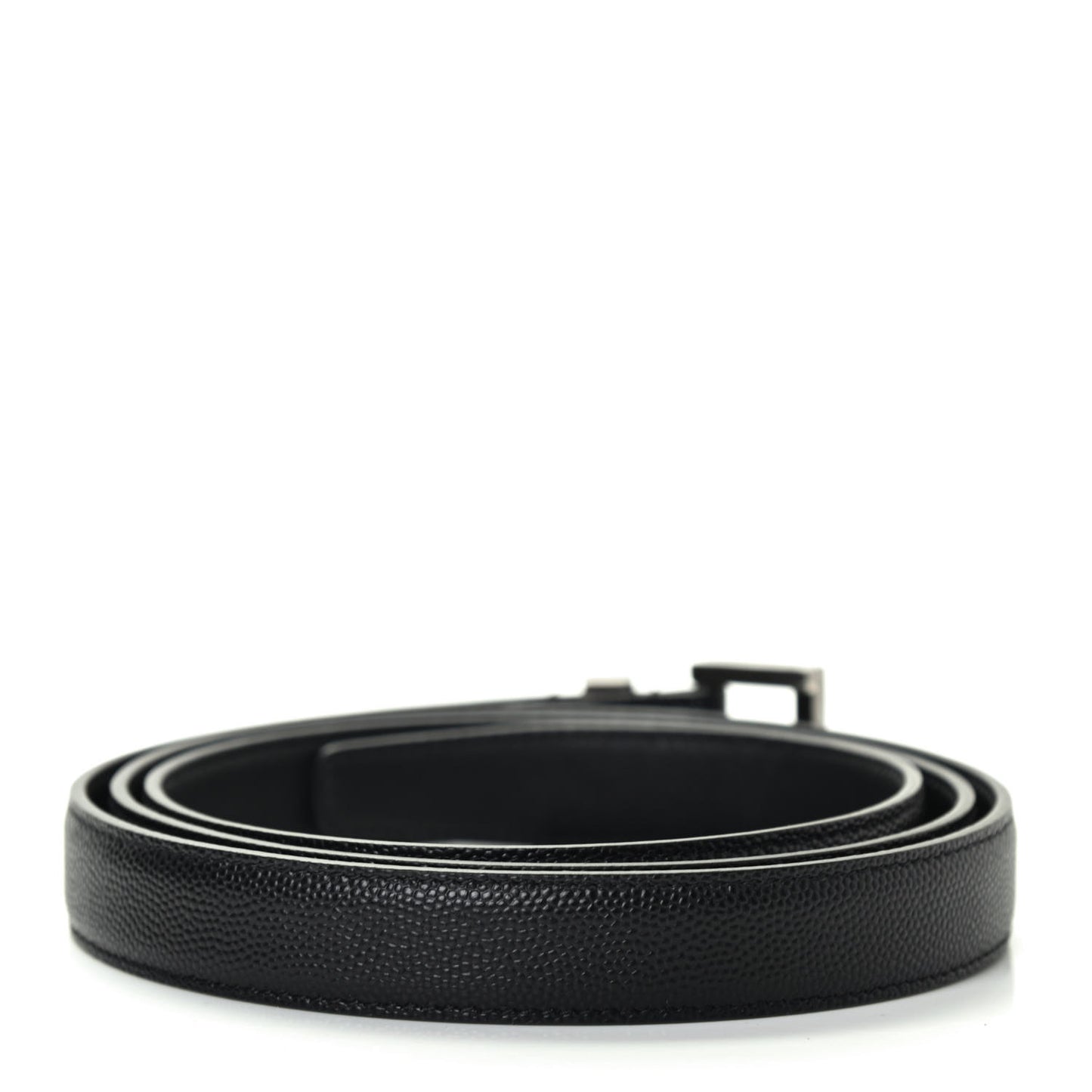 Grain De Poudre Monogram Passant Buckle Belt 105 Black