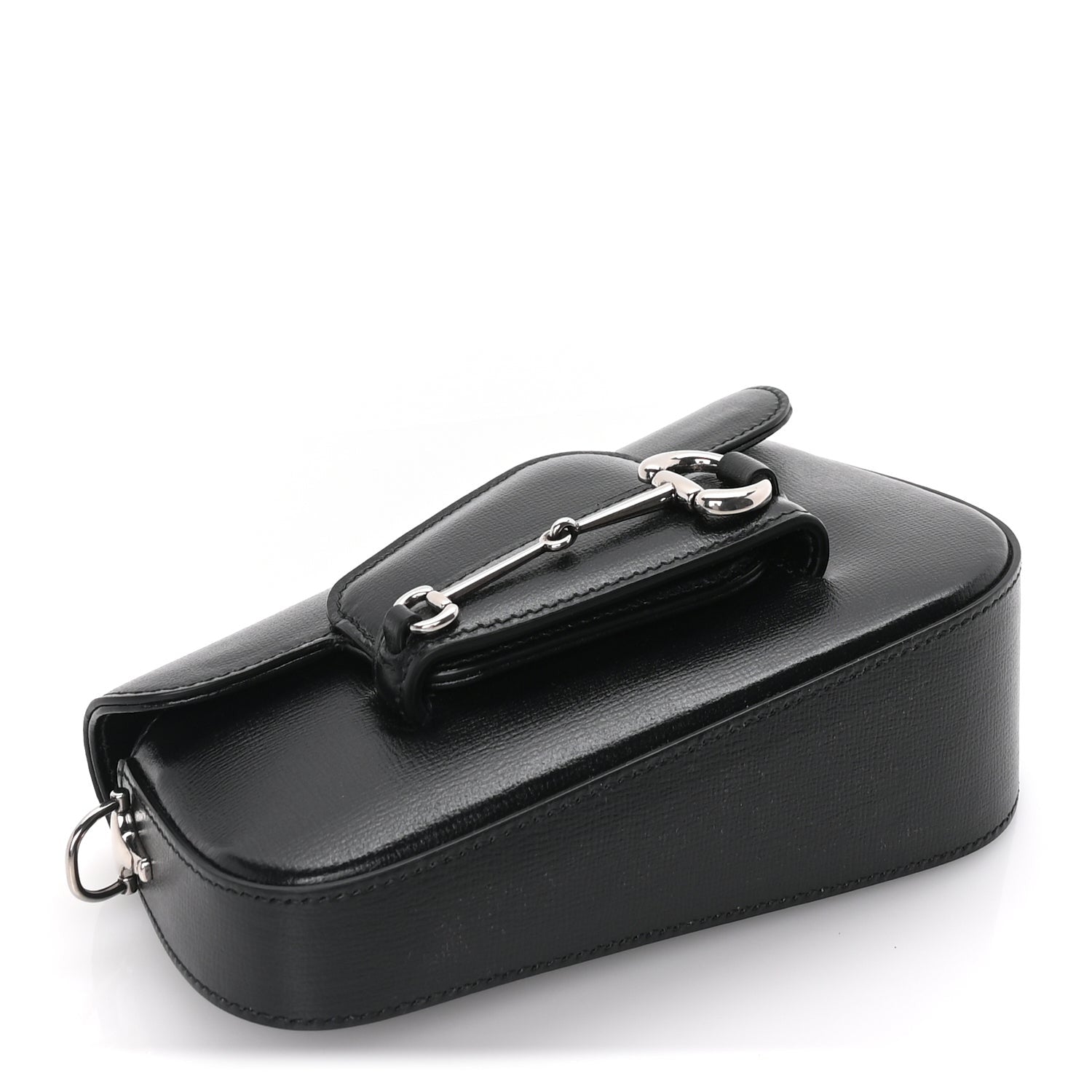 Gucci Demetra Mini Horsebit 1955 Asymmetric Shoulder Bag  Black 3 of 8
